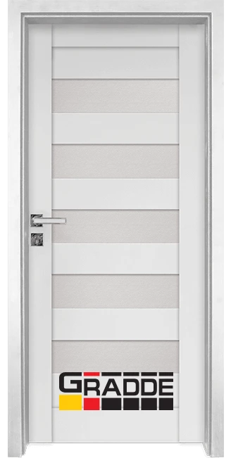 Интериорна врата Gradde Aaven Glas, цвят Бял мат
